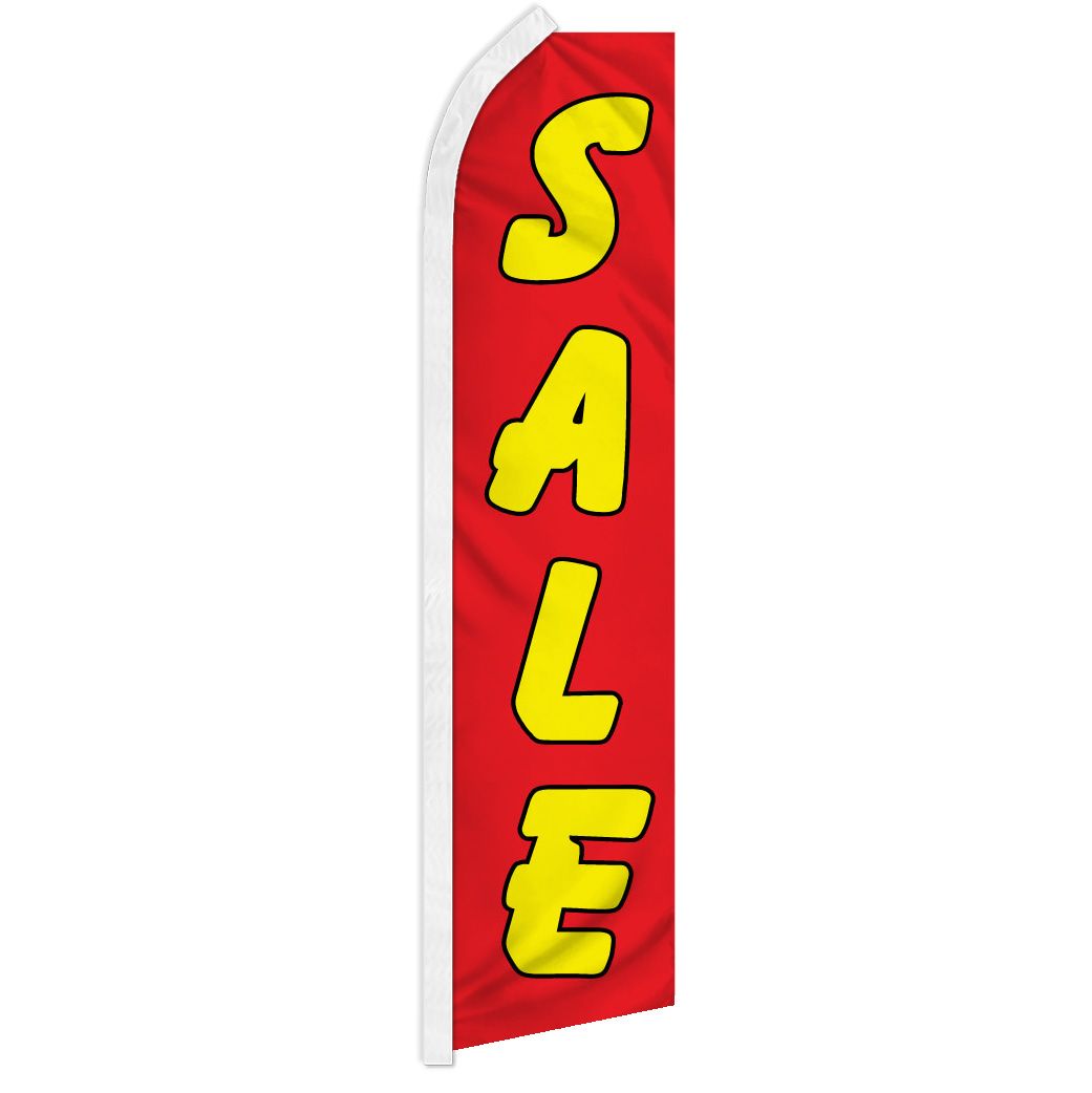 Sale - HUGE Advertising Flag - Red and Yellow
