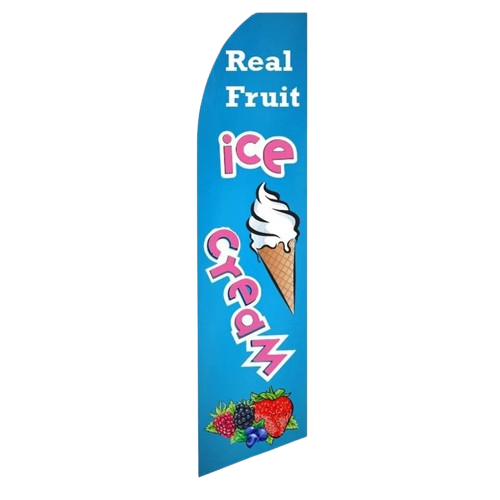 Real Fruit Ice Cream - HUGE Advertising Flag