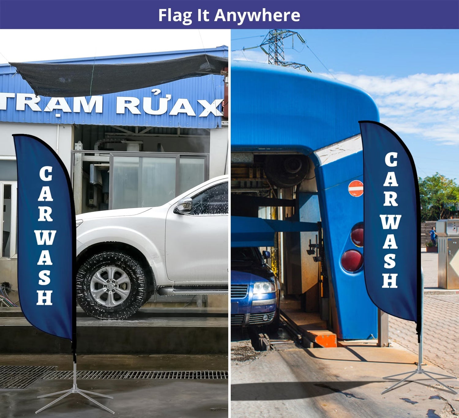 Why Car Wash and Mechanic Shops Use Feather Flags to Attract Customers