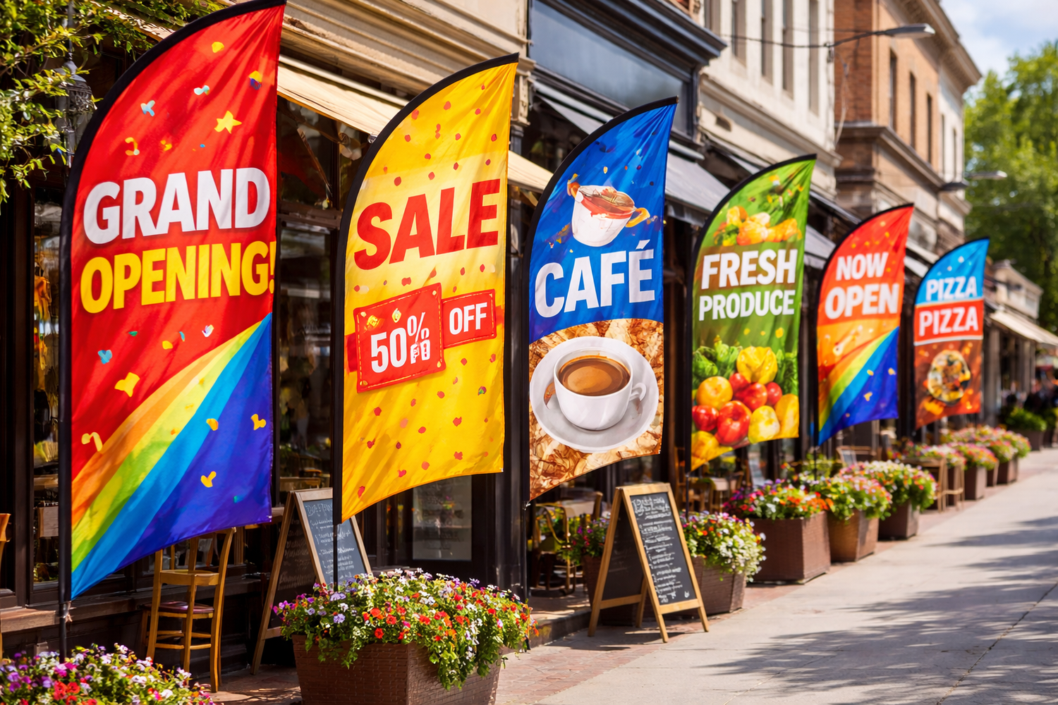 Outdoor Business Flags: Design Tips That Attract More Customers