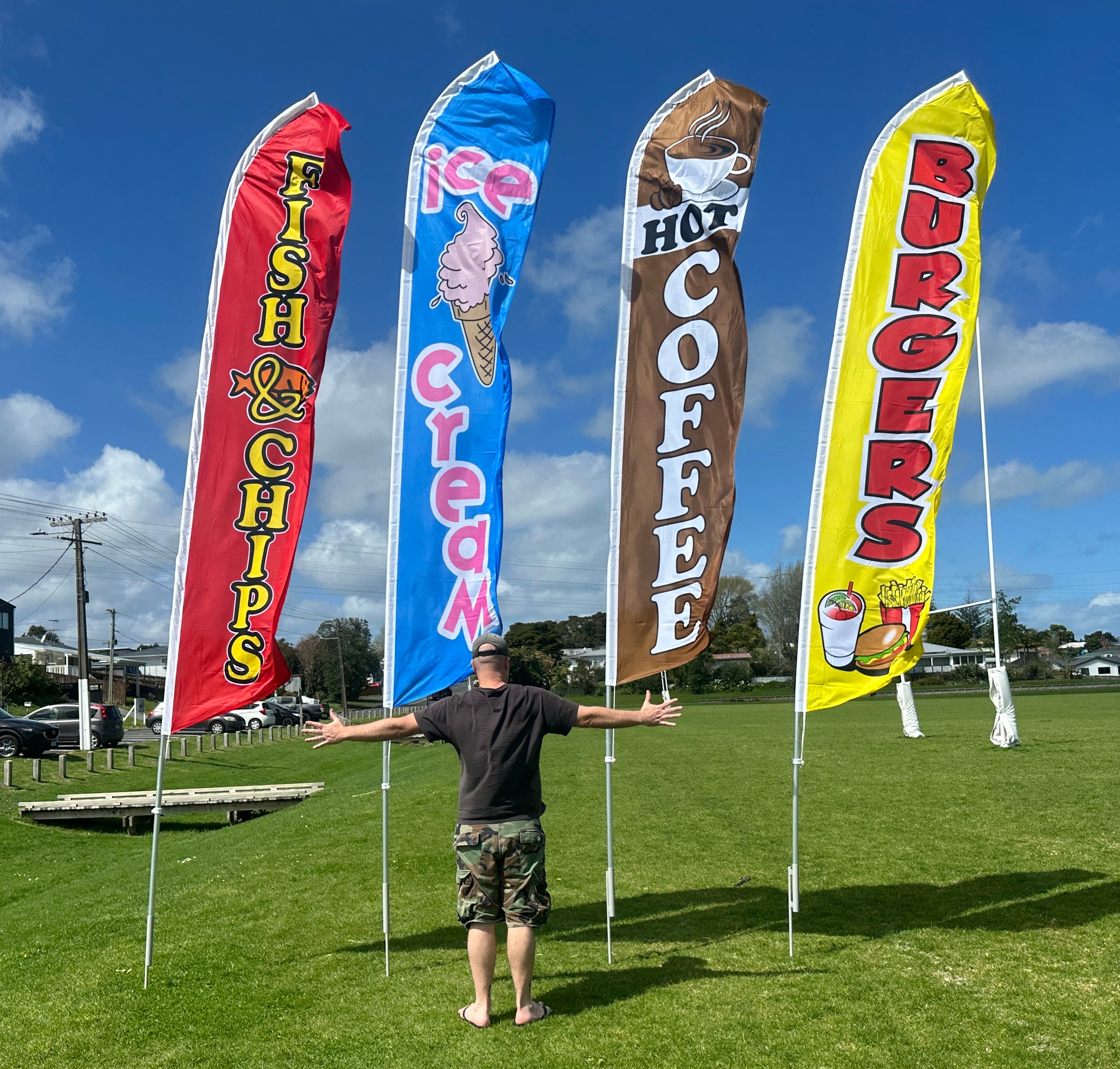 フード・おやつ FLAG Restaurant Advertising Flags – Food & Cafe Flags for Sale