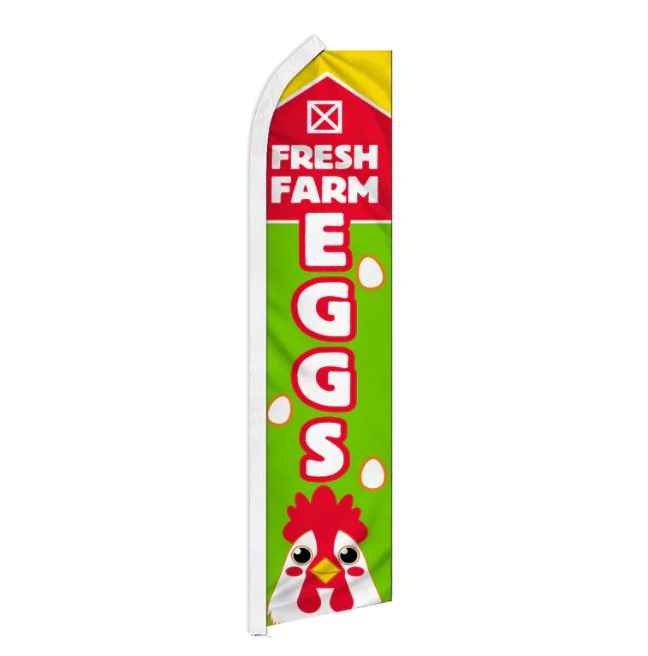 Fresh Farm Eggs - HUGE Advertising Flag Set