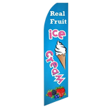 Real Fruit Ice Cream - HUGE Advertising Flag