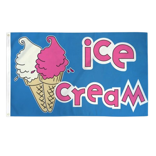 Ice Cream Flag / Sign 3x5ft