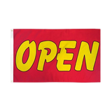 Open (Red & Yellow) Flag / Sign 3x5ft